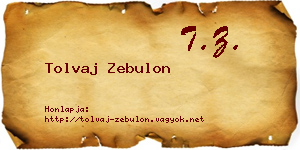 Tolvaj Zebulon névjegykártya